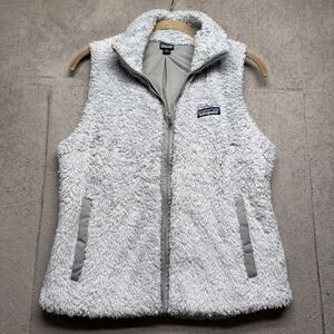 Patagonia Vest Los Gatos Fleece Gray Full Zip High Pile Womens Small
